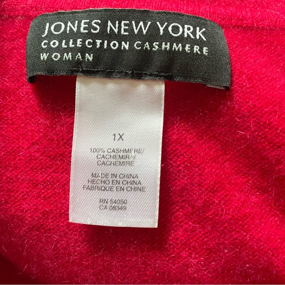 Jones NY 100% Cashmere Red Sweater - Picture 4 of 8